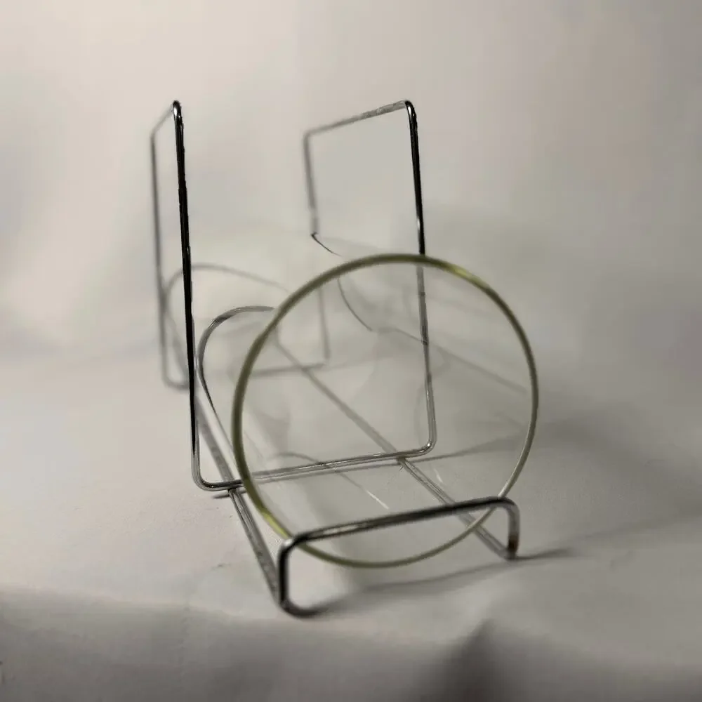 Vintage Pyrex Bake-a-Round Corning Glass Bread Tube Baker and Wire Metal Rack